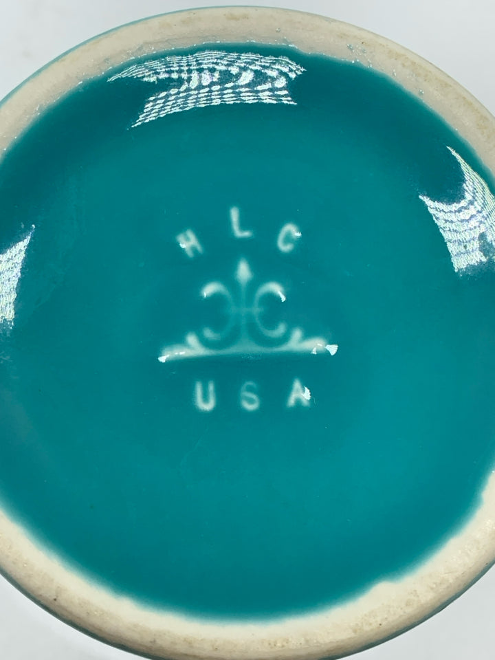 2 TEAL HLC DINER MUGS.