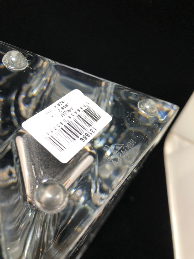 ROGASKA ANGLED CRYSTAL VASE.