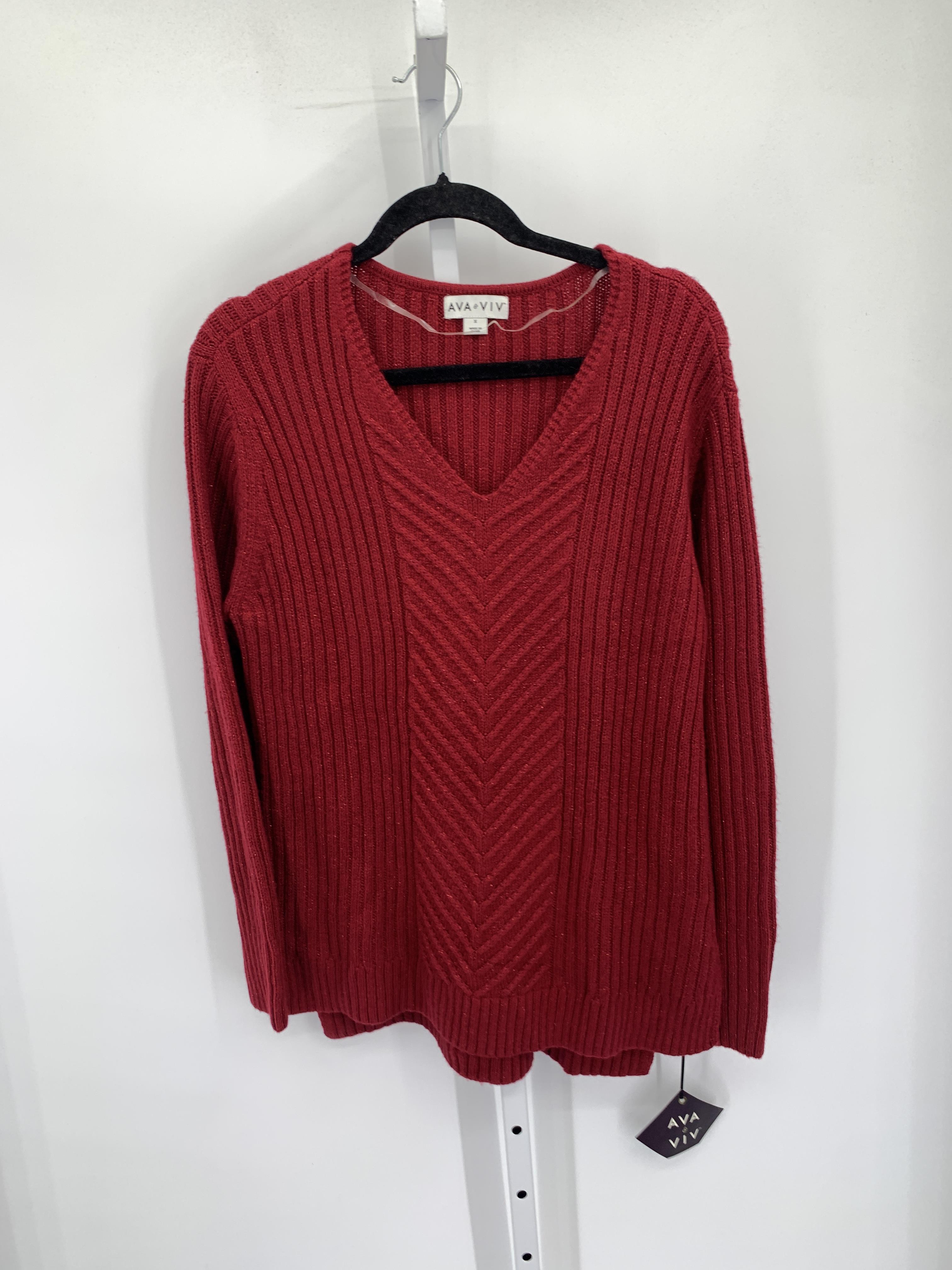 Ava & Viv Size 1X Womens Long Slv Sweater