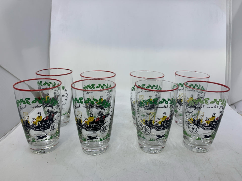 8 VTG FORD MODEL T 1908 GLASSES.