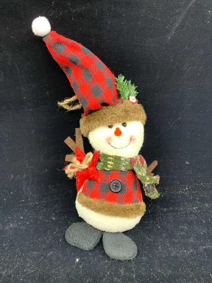 PLUSH HANGING SNOWMAN.