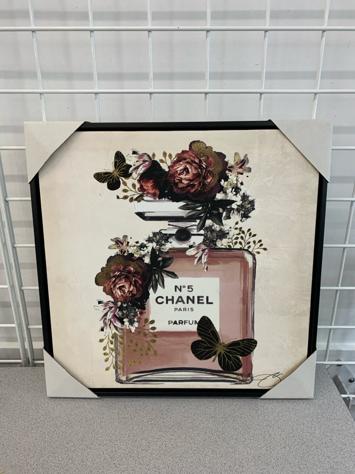 PERFUME BOTTLE CANVAS WALL ART.