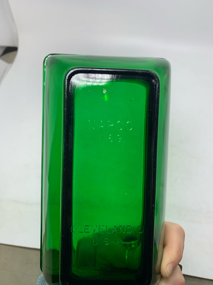 VTG DARK GREEN SMALL LOAF PAN.