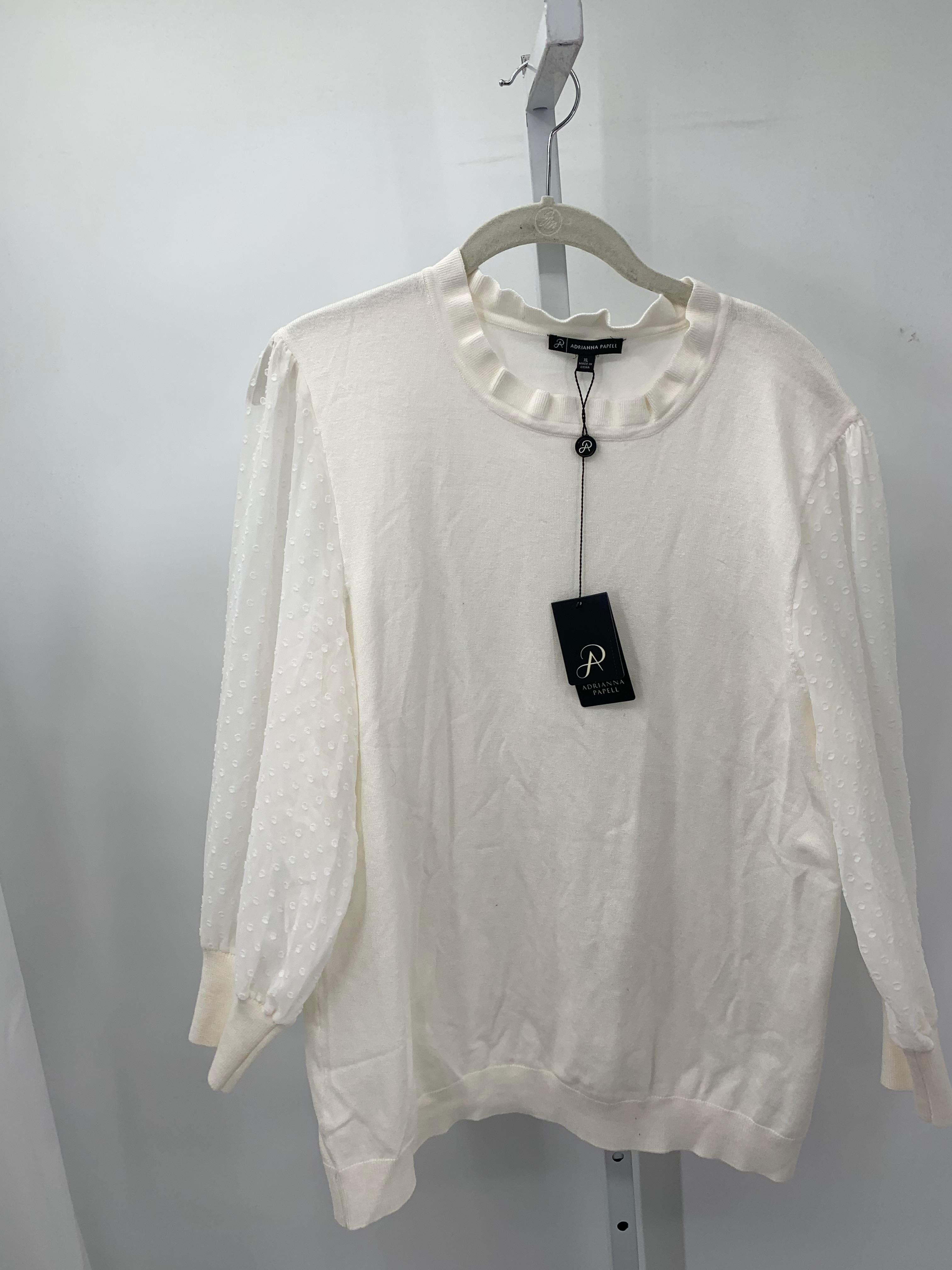 Adrianna Papell Size Extra Large Misses Long Slv Sweater