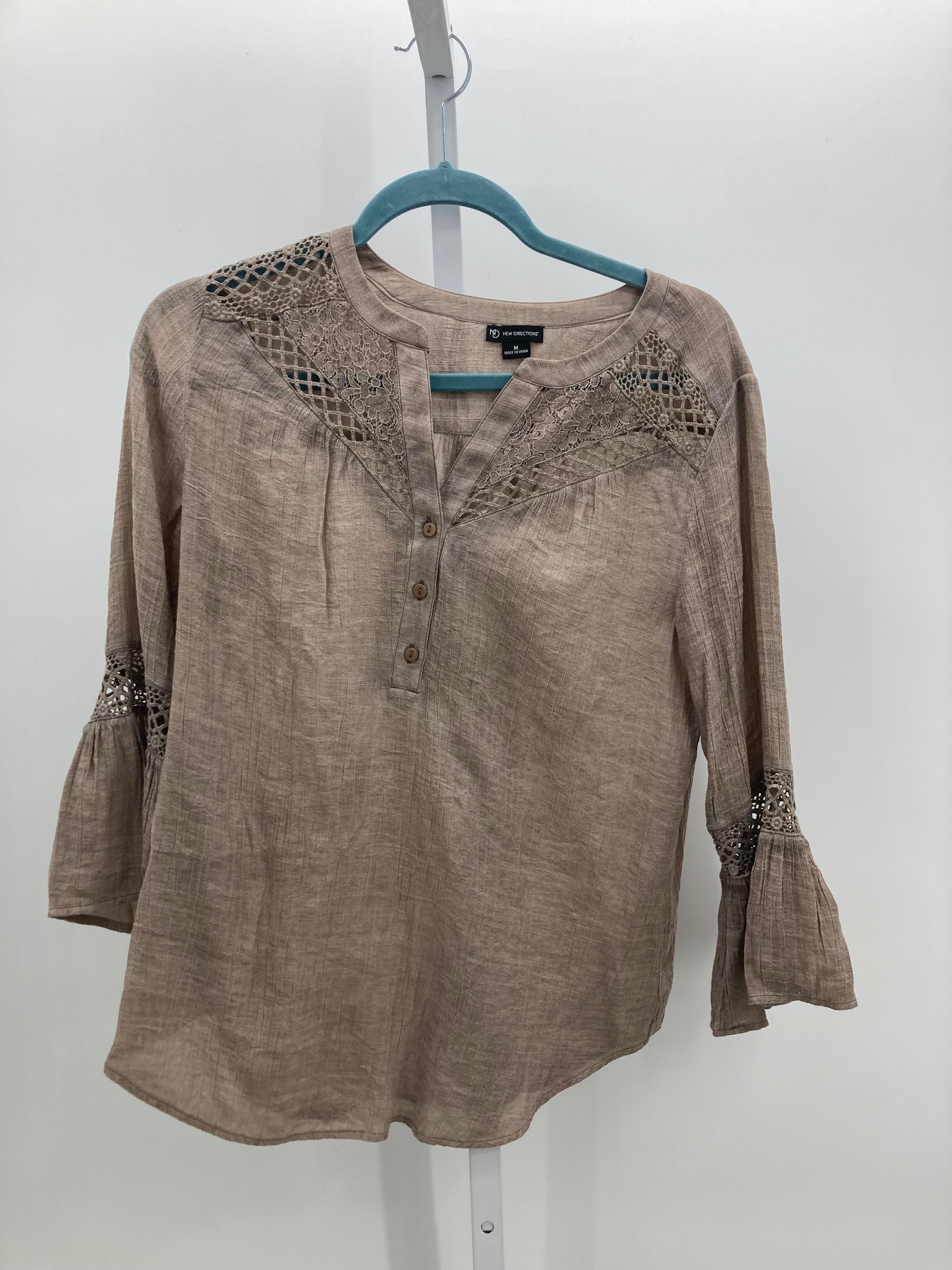 New Direction Size Medium Misses 3/4 Sleeve Shirt