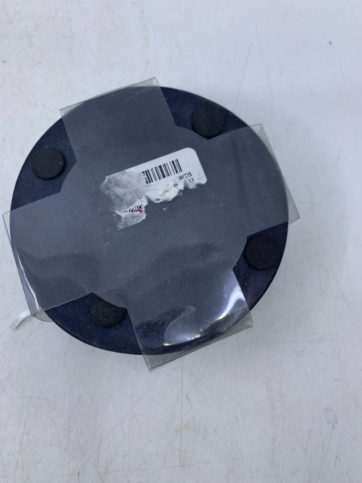 NIP 4 BLACK MARBLE CIRCLE COASTERS.