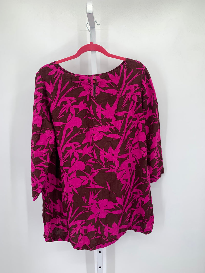 Soft Surroundings Size Extra Large Misses 3/4 Sleeve Shirt