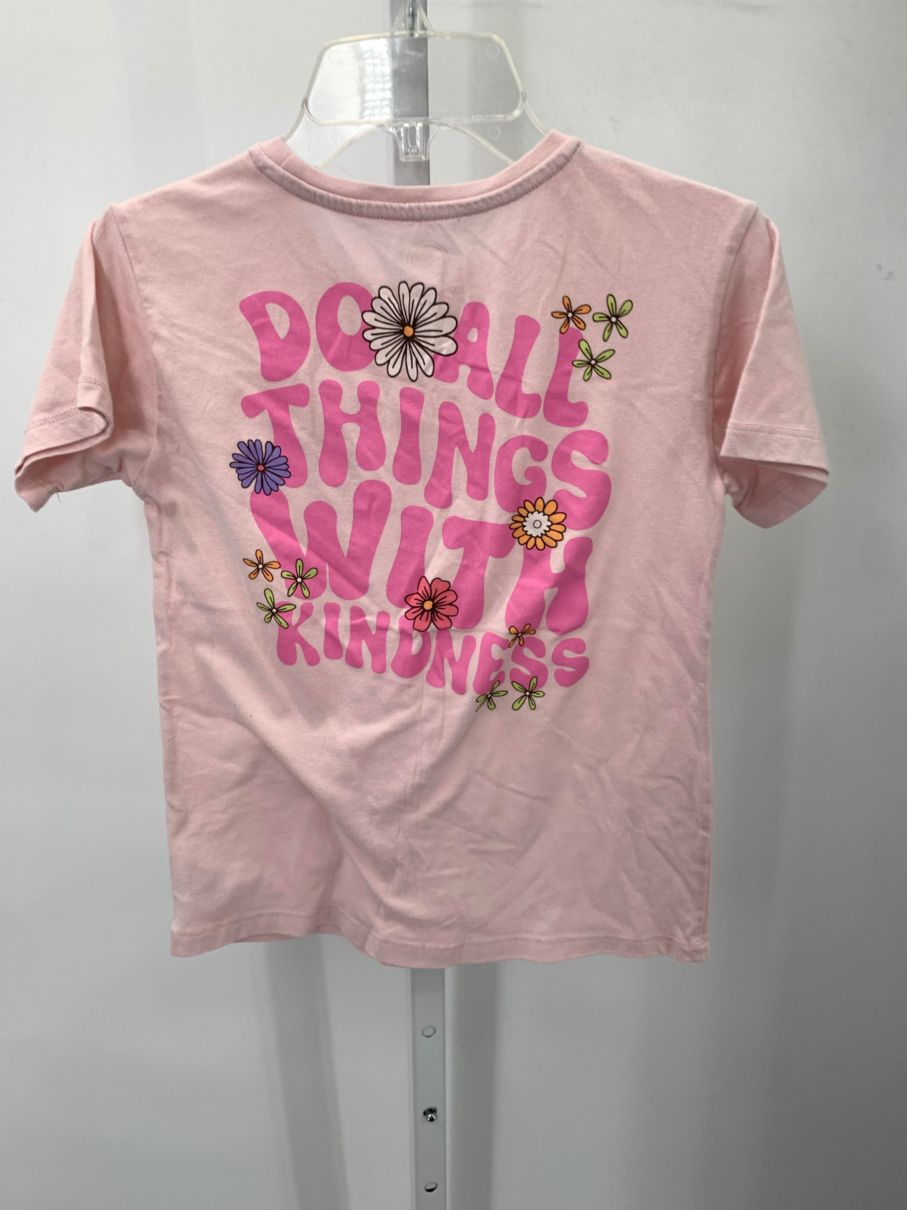 Wonder Nation Size 7-8 Girls Short Sleeve Shirt