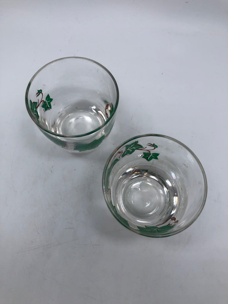 2 VTG IVY GLASSES.