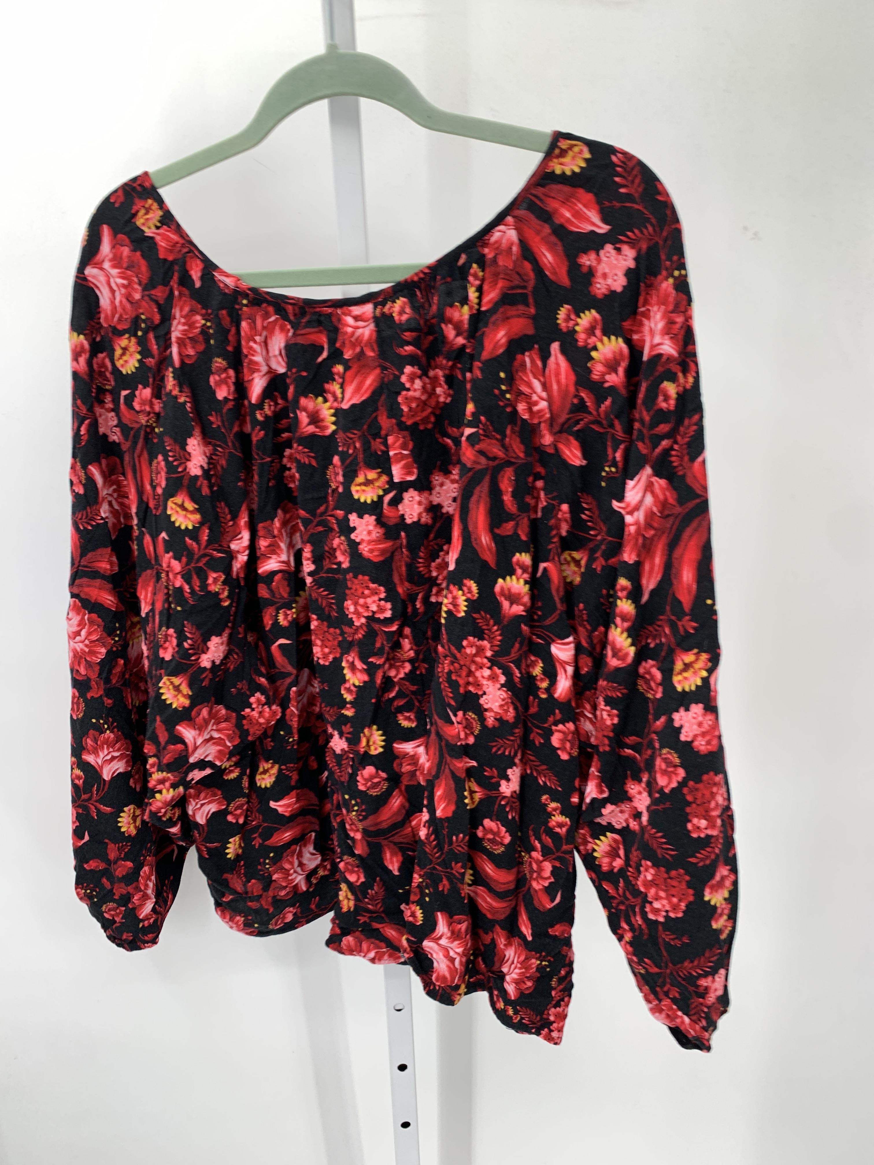 Terra & Sky Size 3X Womens Long Sleeve Shirt