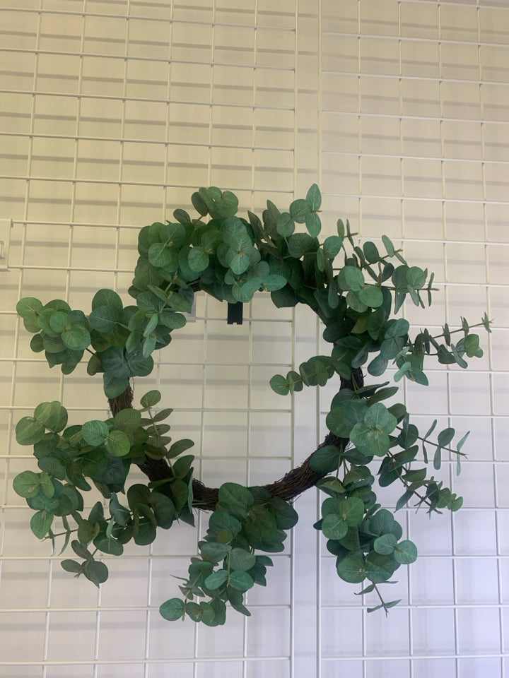 FAUX EUCALYPTUS GREENERY WREATH.