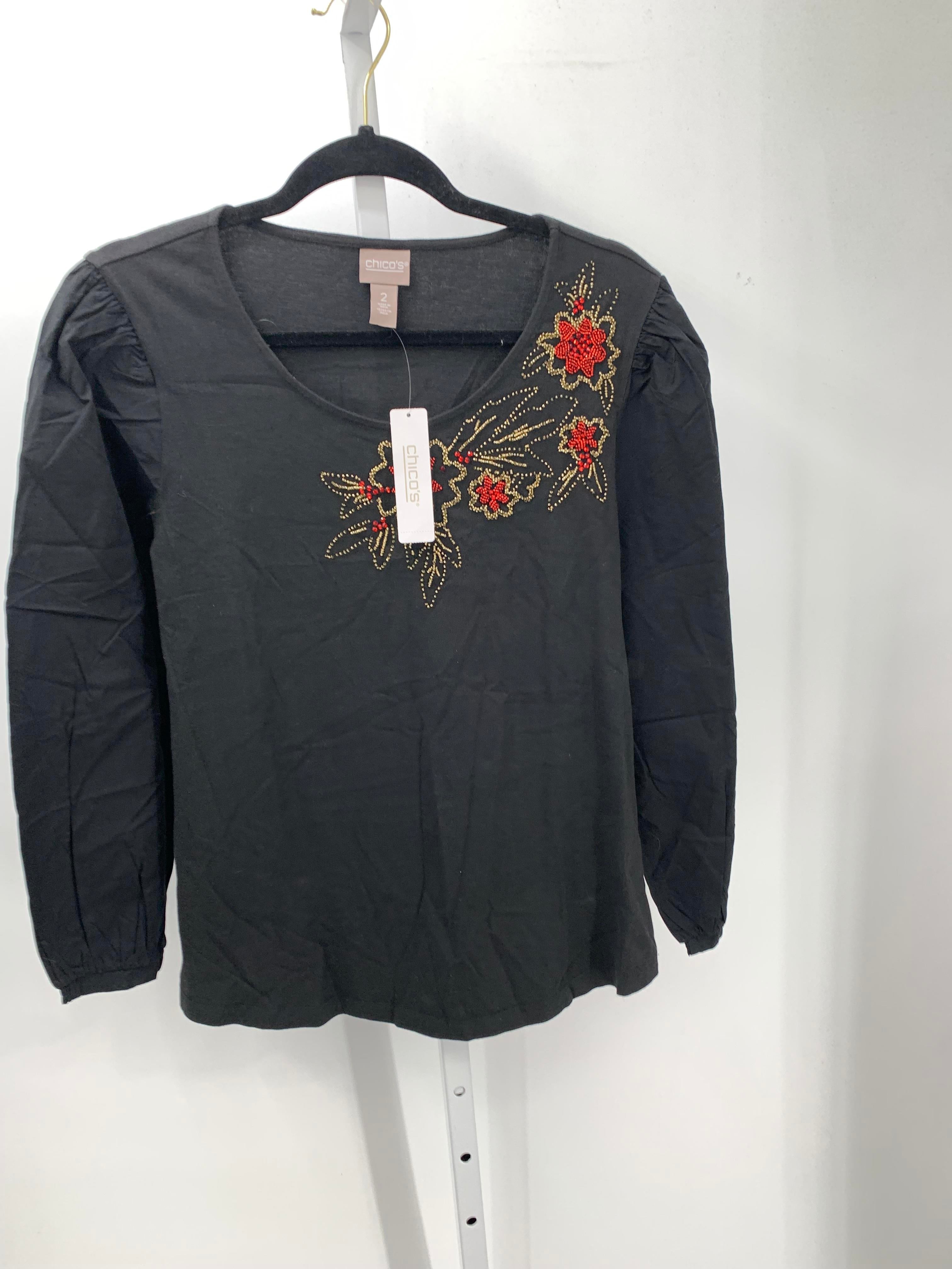 Chico's Size Extra Large Misses Long Sleeve Shirt