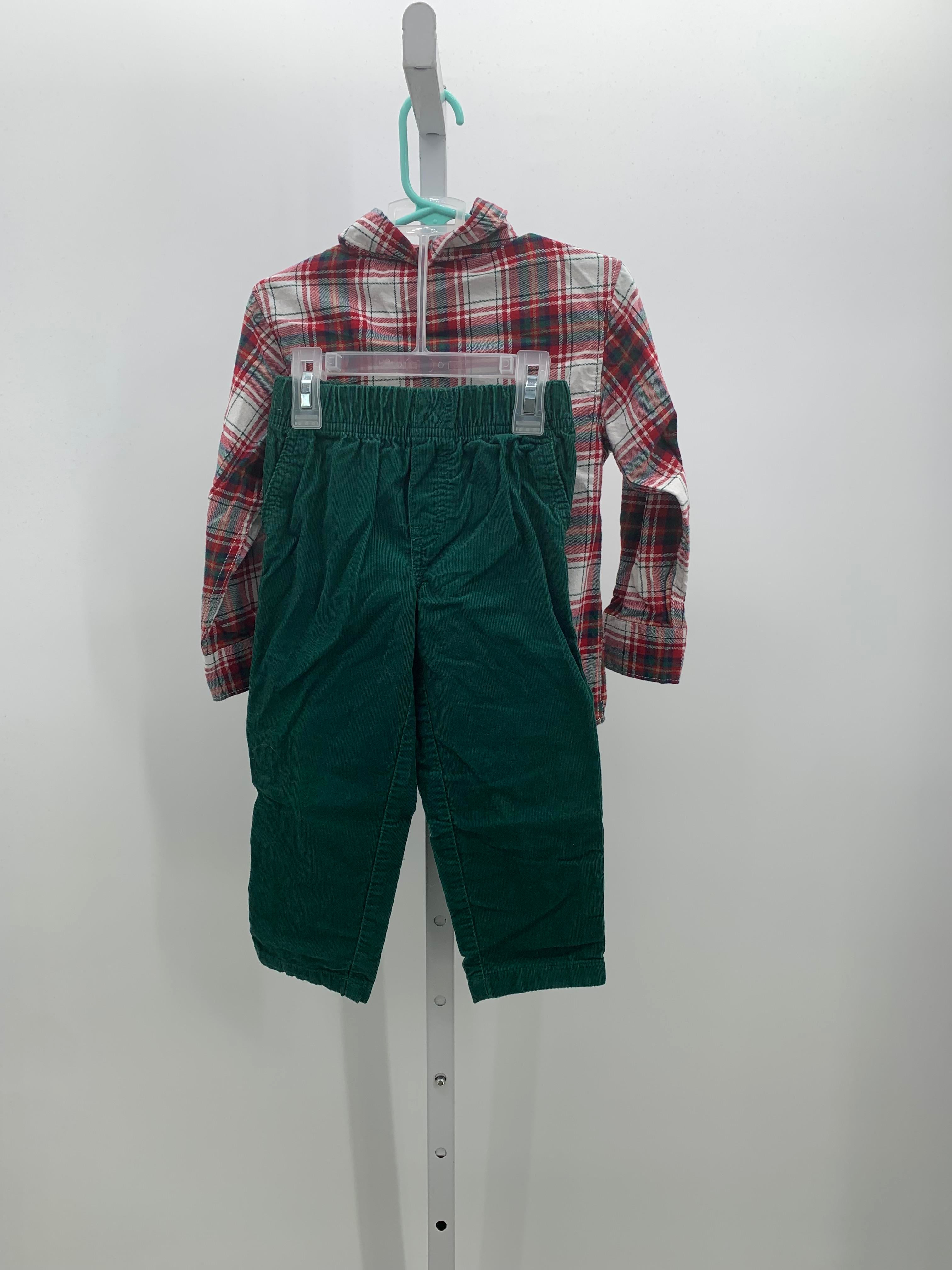 PLAID SHIRT GREEN CORDUROY PANYS