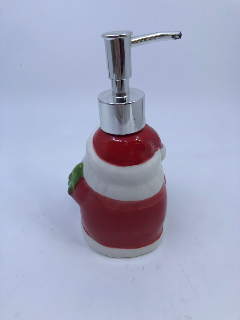 SANTA W CHRISTMAS TREE SOAP DISPENSER.