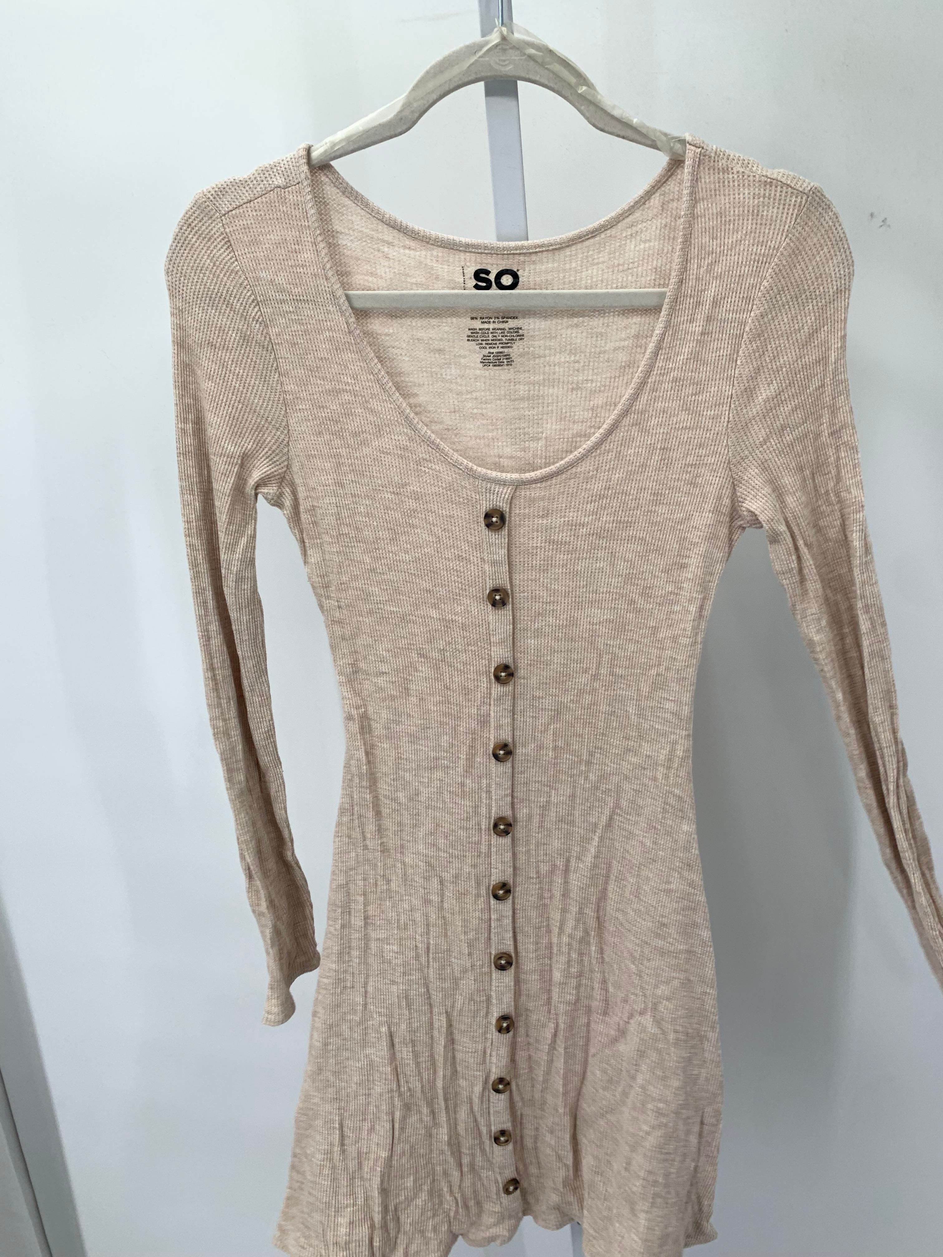 SO Size Small Juniors Long Sleeve Dress