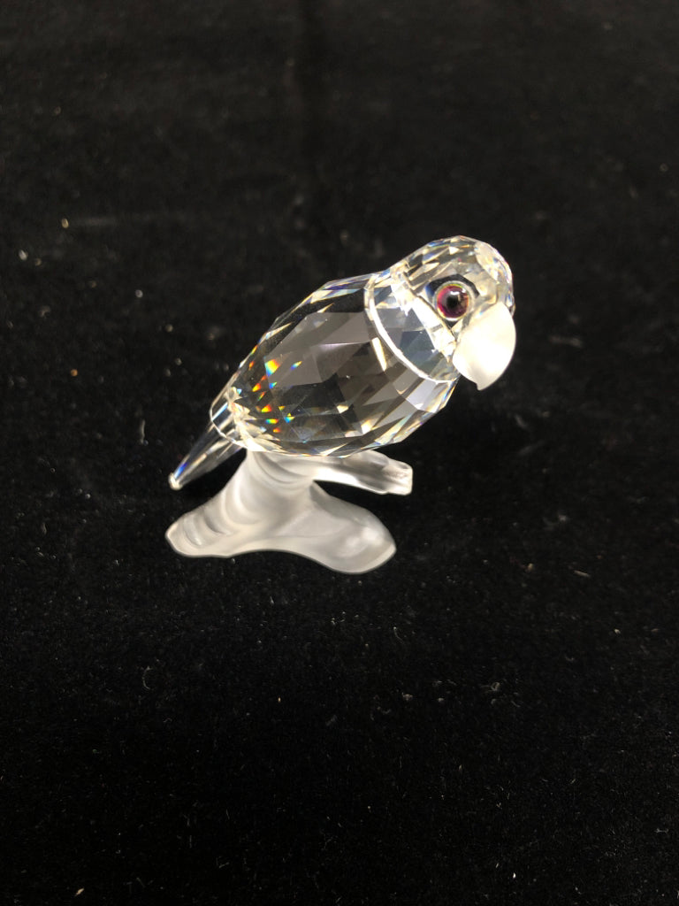 CRYSTAL PARROT W/PINK EYES SWAROVSKI.