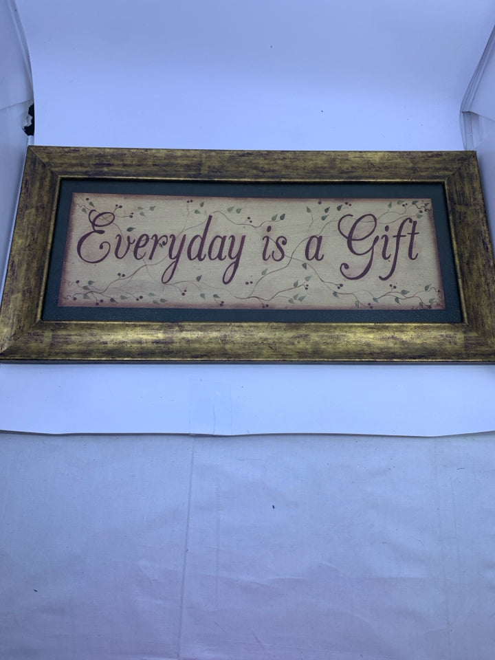 EVERYDAY IS A GIFT PRIMITIVE WALL ART.