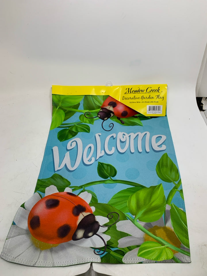 NEW WELCOME LADY BUGS FLAG.