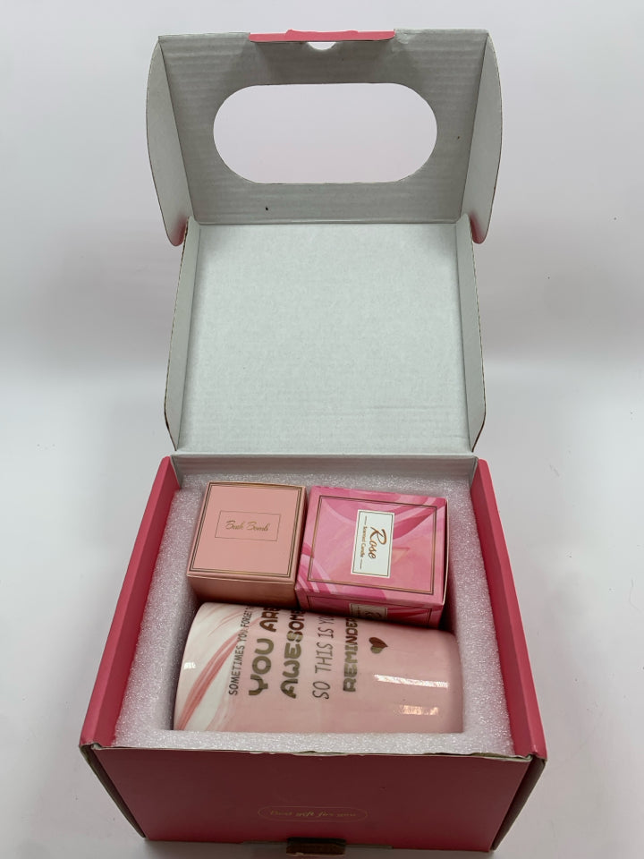 3PC PINK GIFT SET IN BOX.