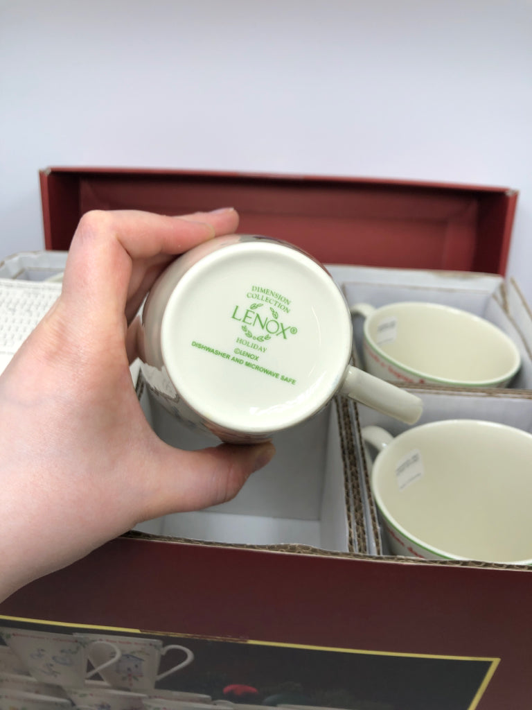 12 DAYS OF CHRISTMAS HOLIDAY MUGS - LENOX  - IN BOX.
