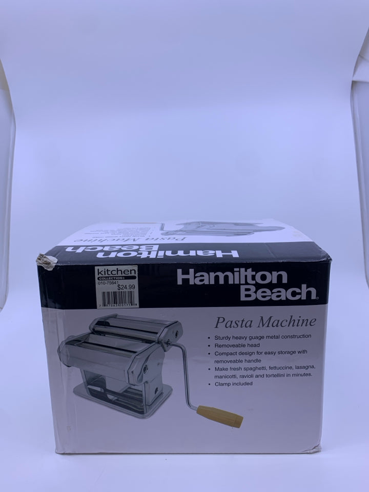 NIB HAMILTON BEACH PASTA MACHINE.