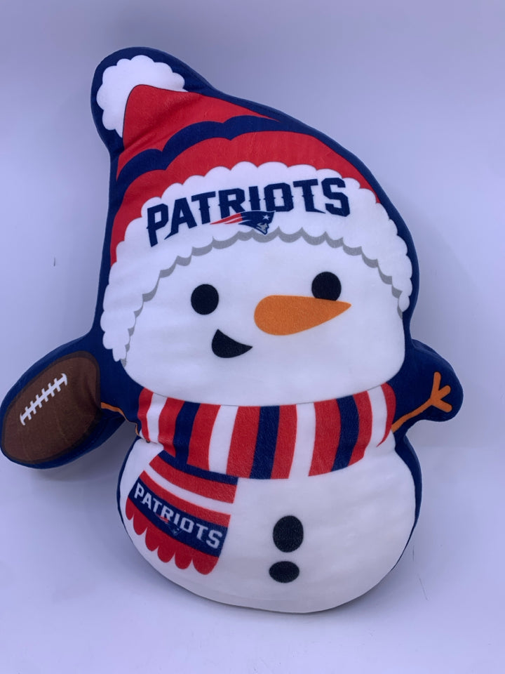 NWT SNOWMAN PATRIOTS PILLOW.