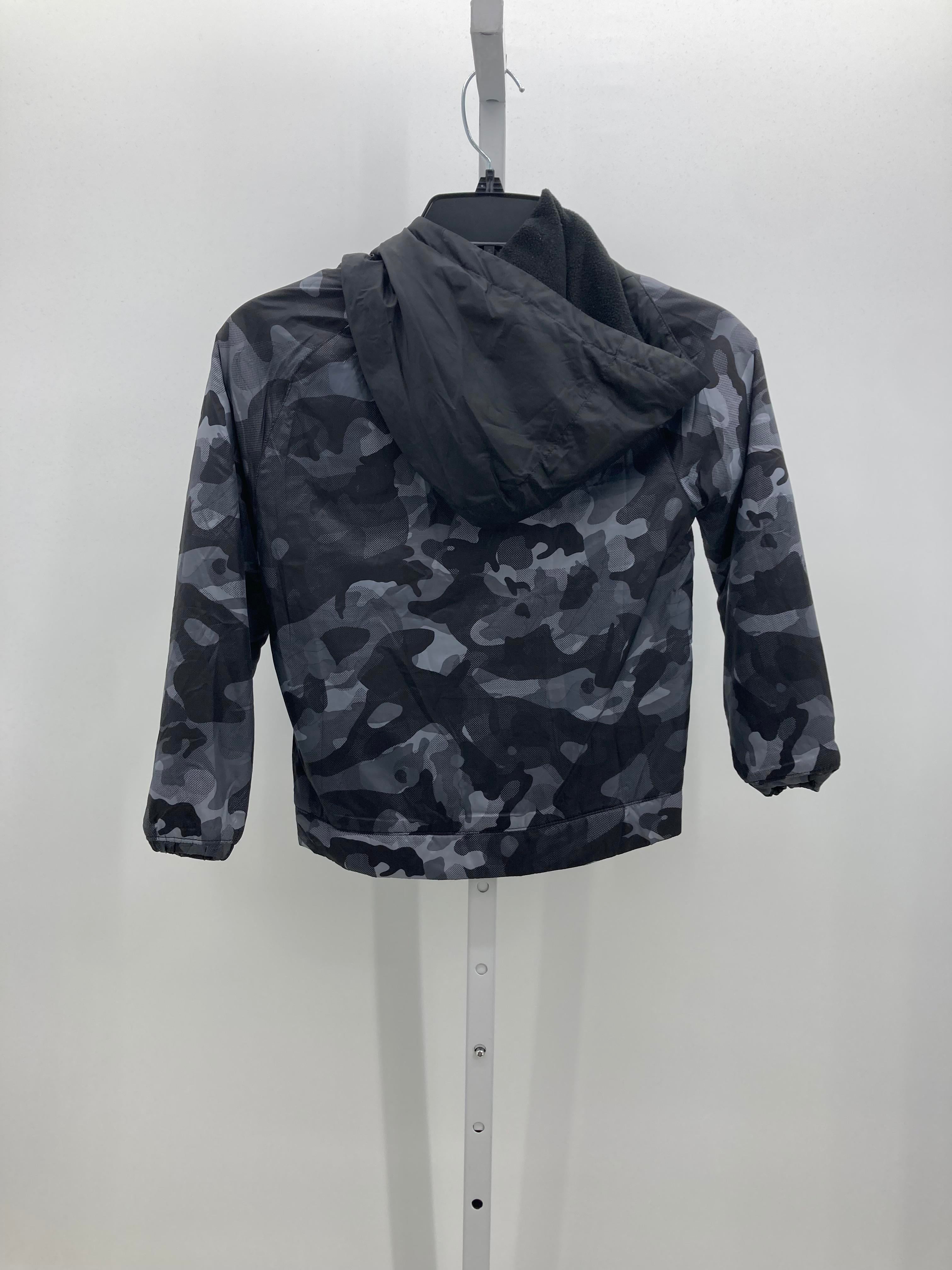 GREY CAMO HOODED ZIP