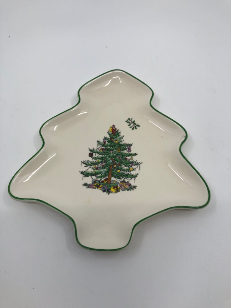 SPODE CHRISTMAS TREE SPOON REST.