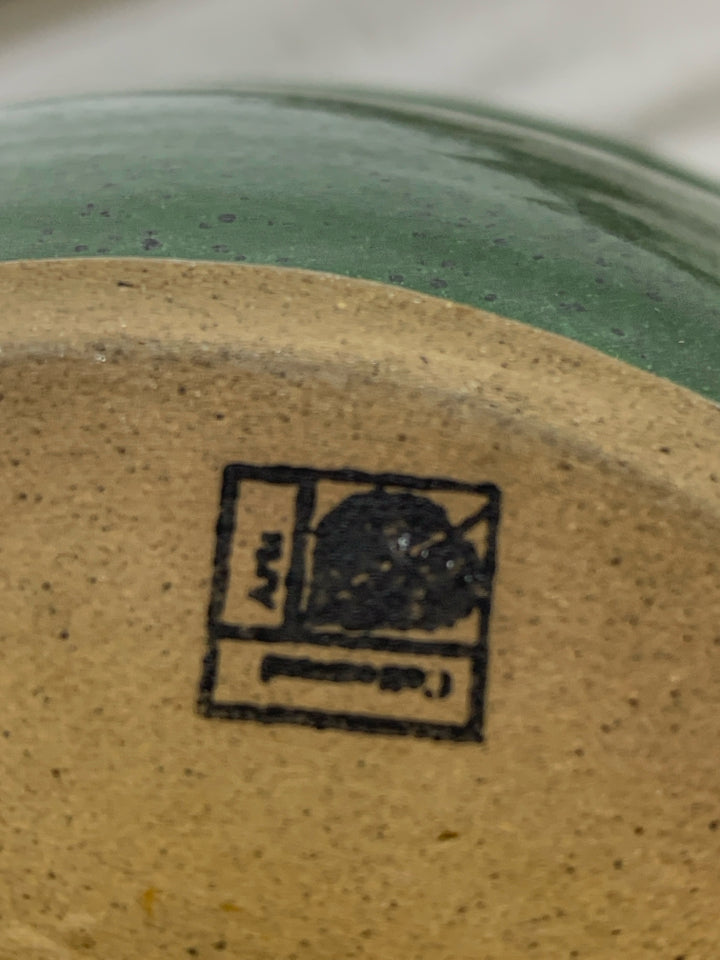 TURTLE STAMPED POTTERY SERVING BOWL MADE IN ITALY.