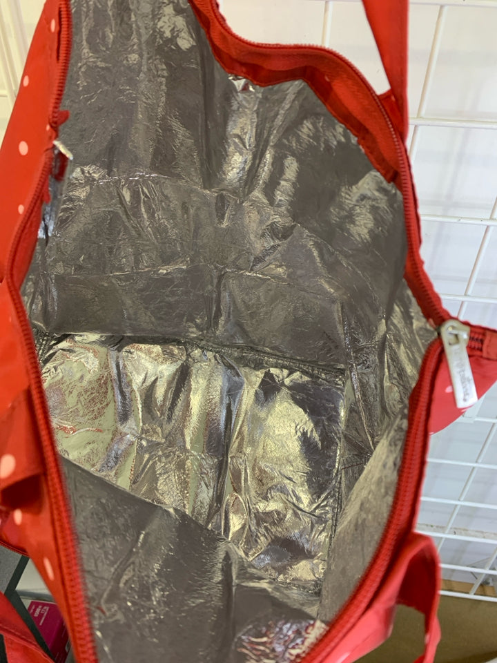 RED TEMPTATIONS FOLDING INSULATED FOOD STORAGE BAG.