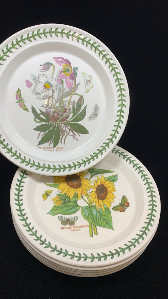 6 BOTANIC GARDEN DINNER PLATES.