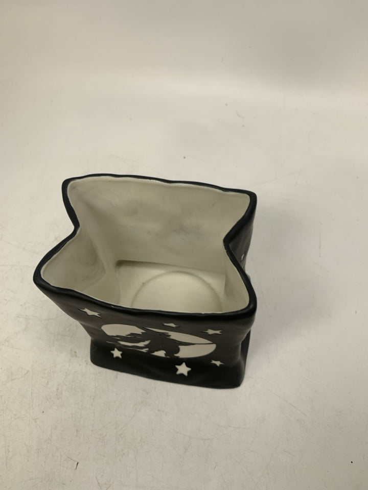 PARTYLITE WITCH VOTIVE LUMINARY CERAMIC BAG.
