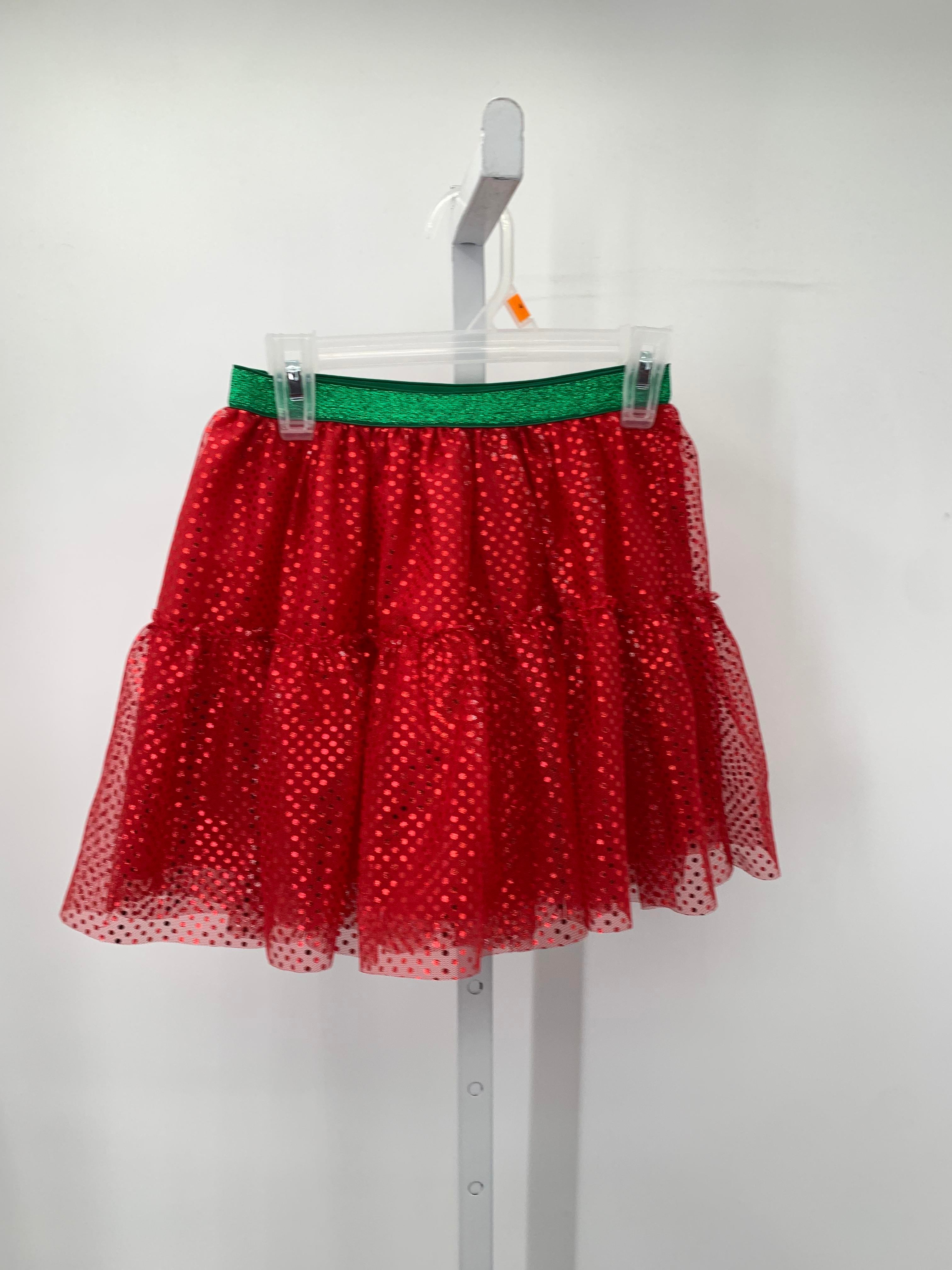METALLIC DOTS MESH SKIRT.