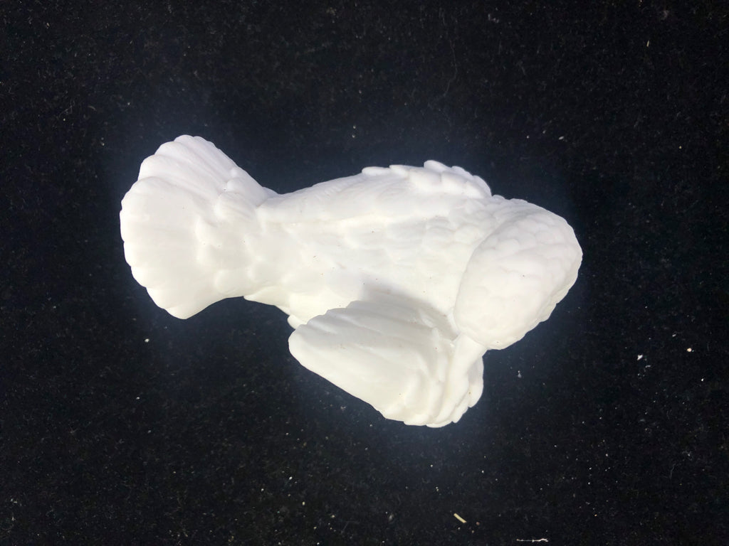 WHITE STONE CARVED BIRD-MADE IN ITALY.