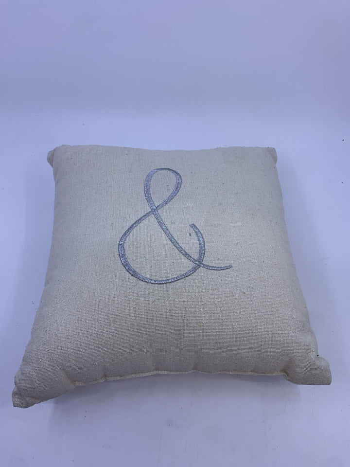 WHITE "&" ACCENT PILLOW-RAE DUNN.