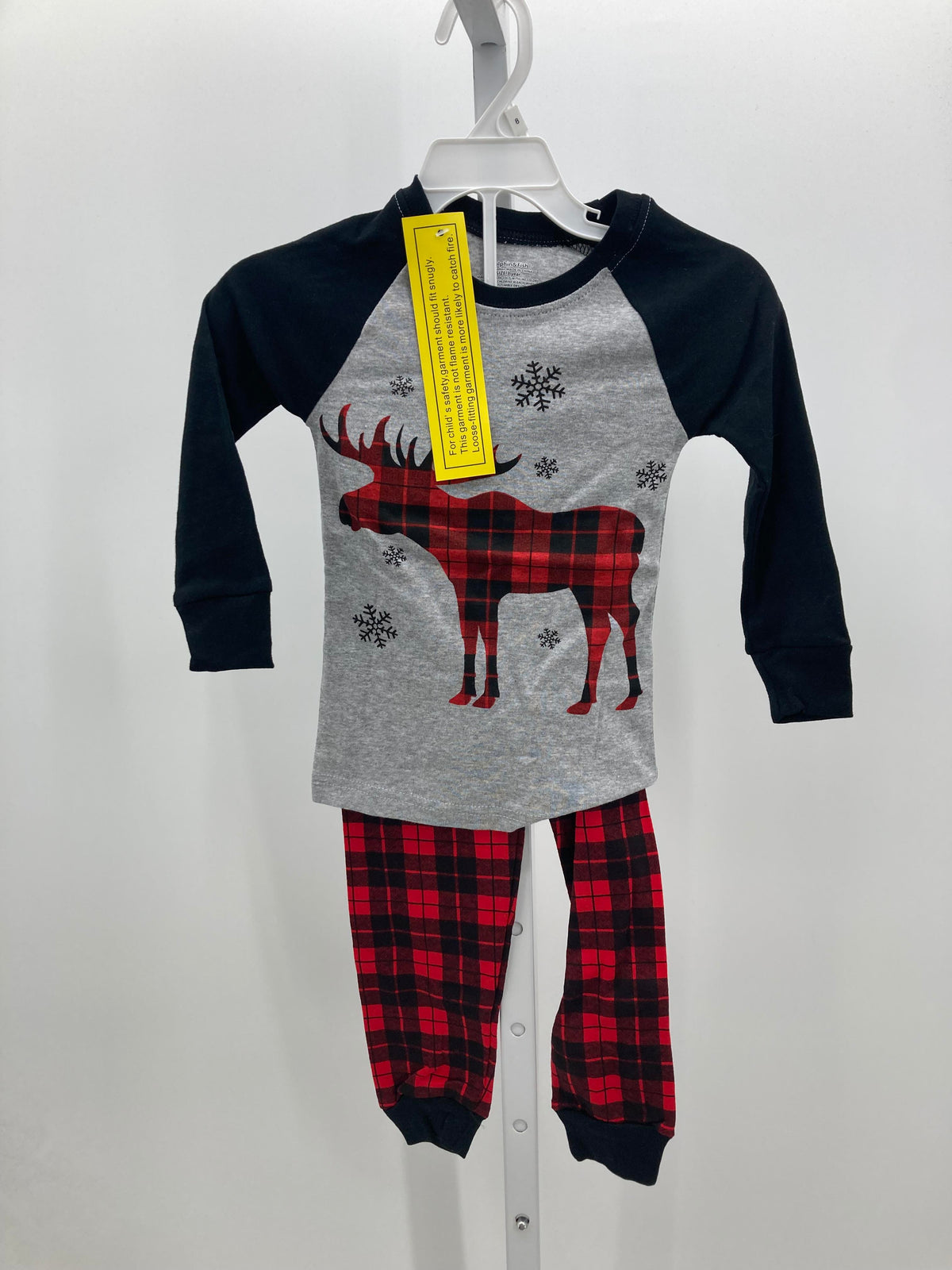 NEW PLAID MOOSE PJS.