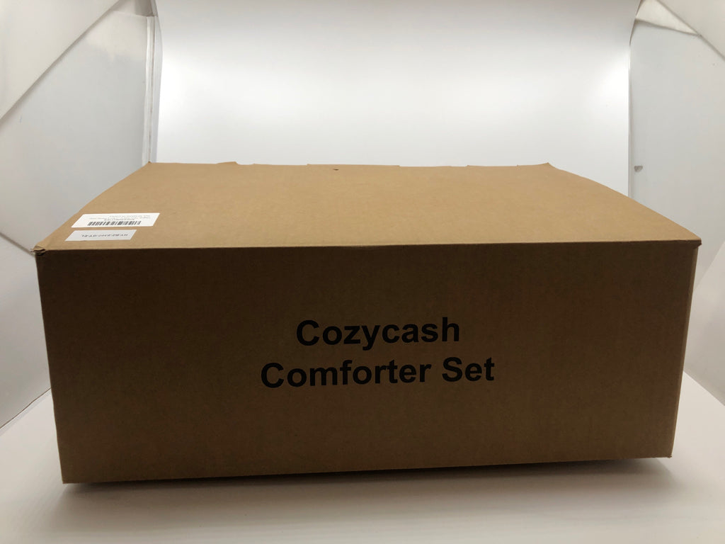NIB GREY COMFORTER SET.