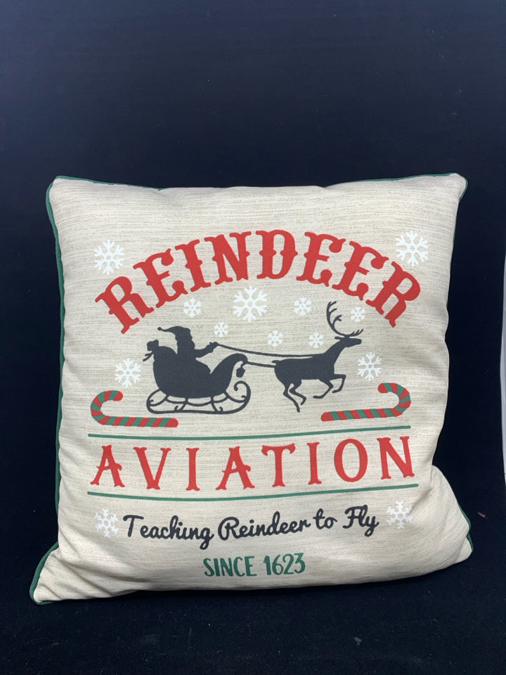 REINDEER TAN PILLOW.