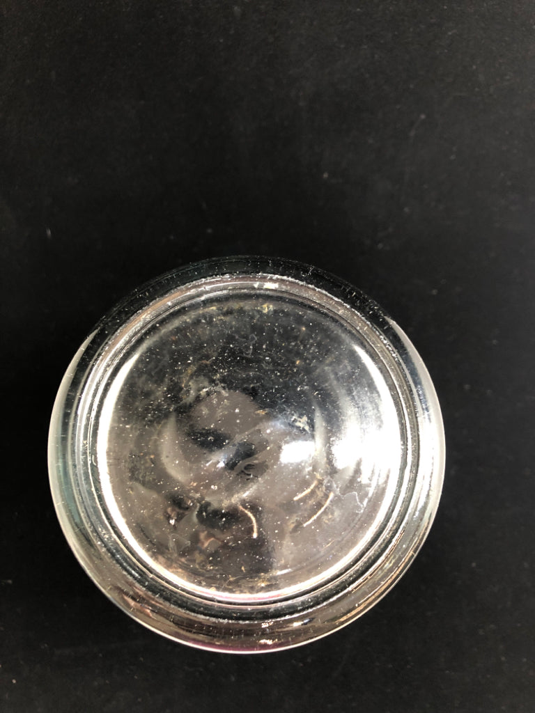 GRAY TINTED LG GLASS VASE.