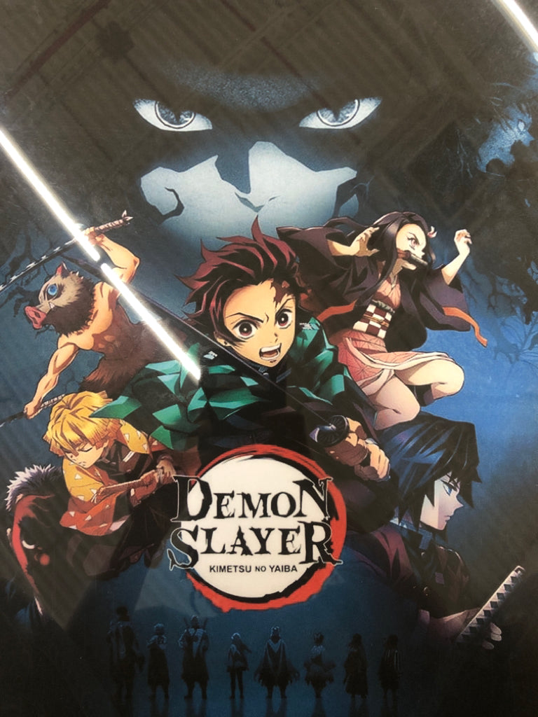 DEMON SLAYER PRINT IN BLACK FRAME.