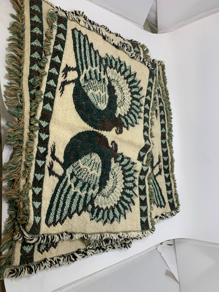 8 TURKEY TAPESTRY WOVEN PLACEMATS.