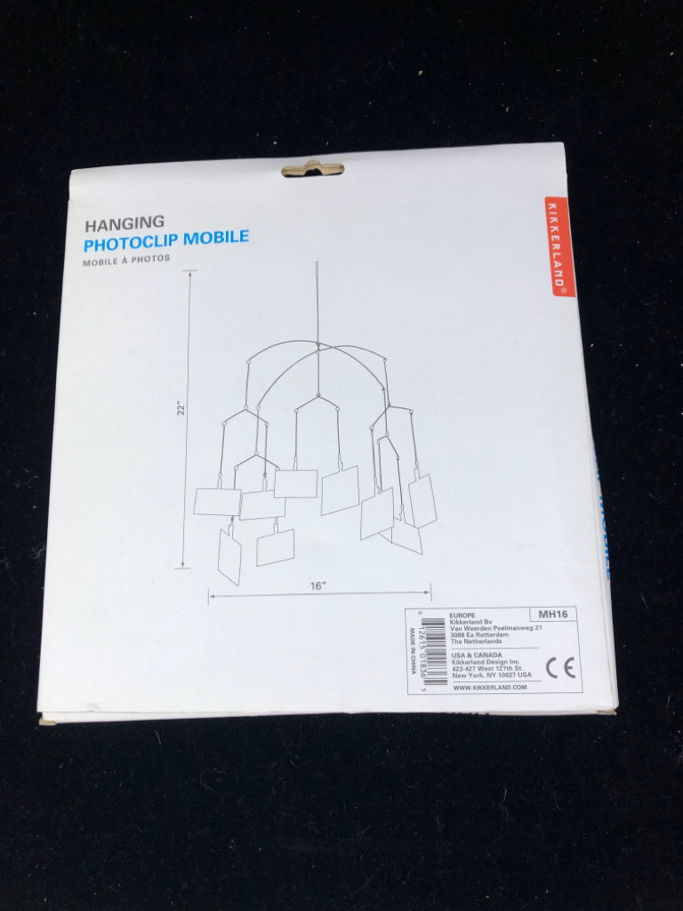 NIB HANGING PHOTO CLIP MOBILE