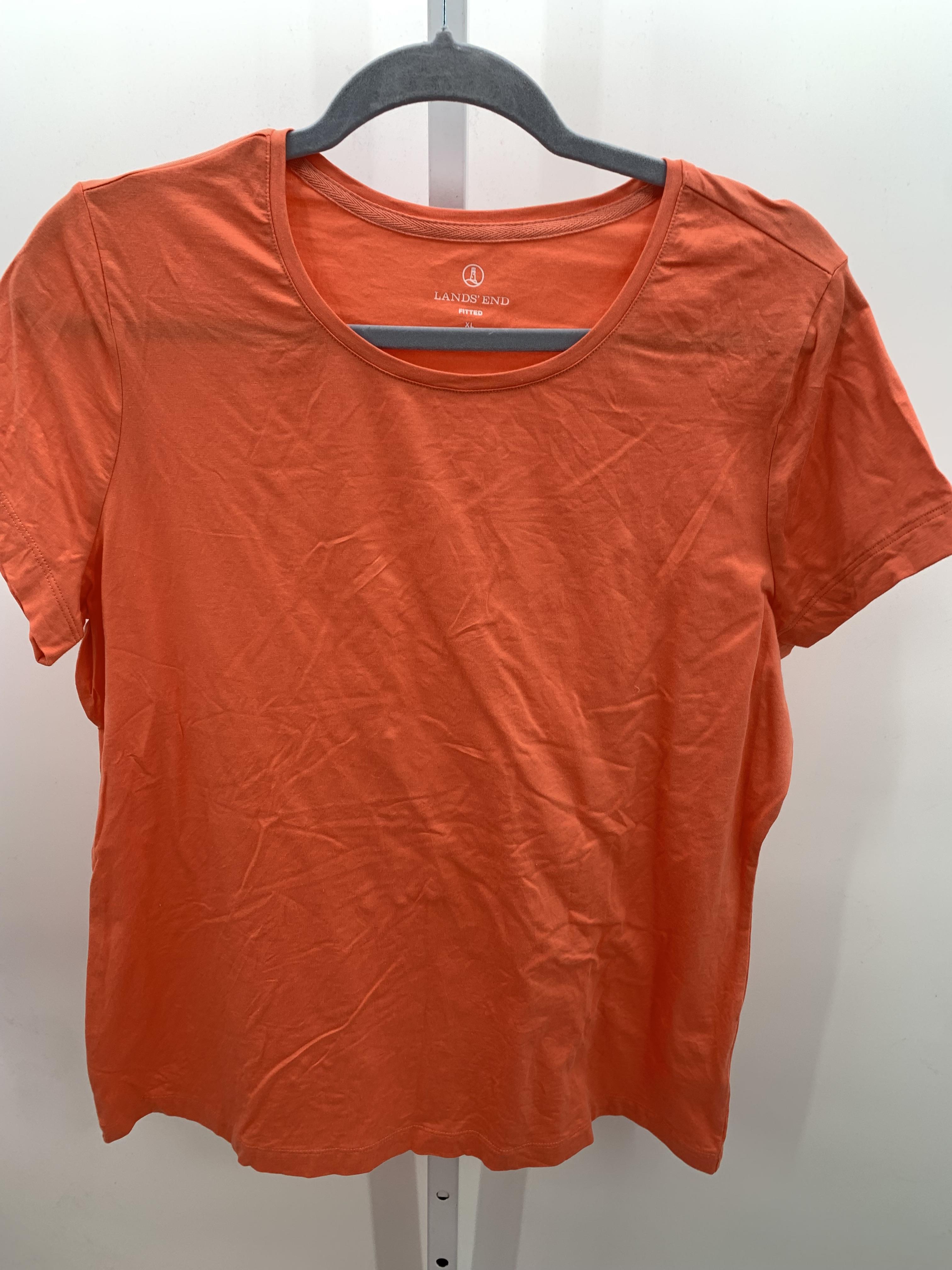 Lands End Size Extra Large Misses Short Sleeve Shirt