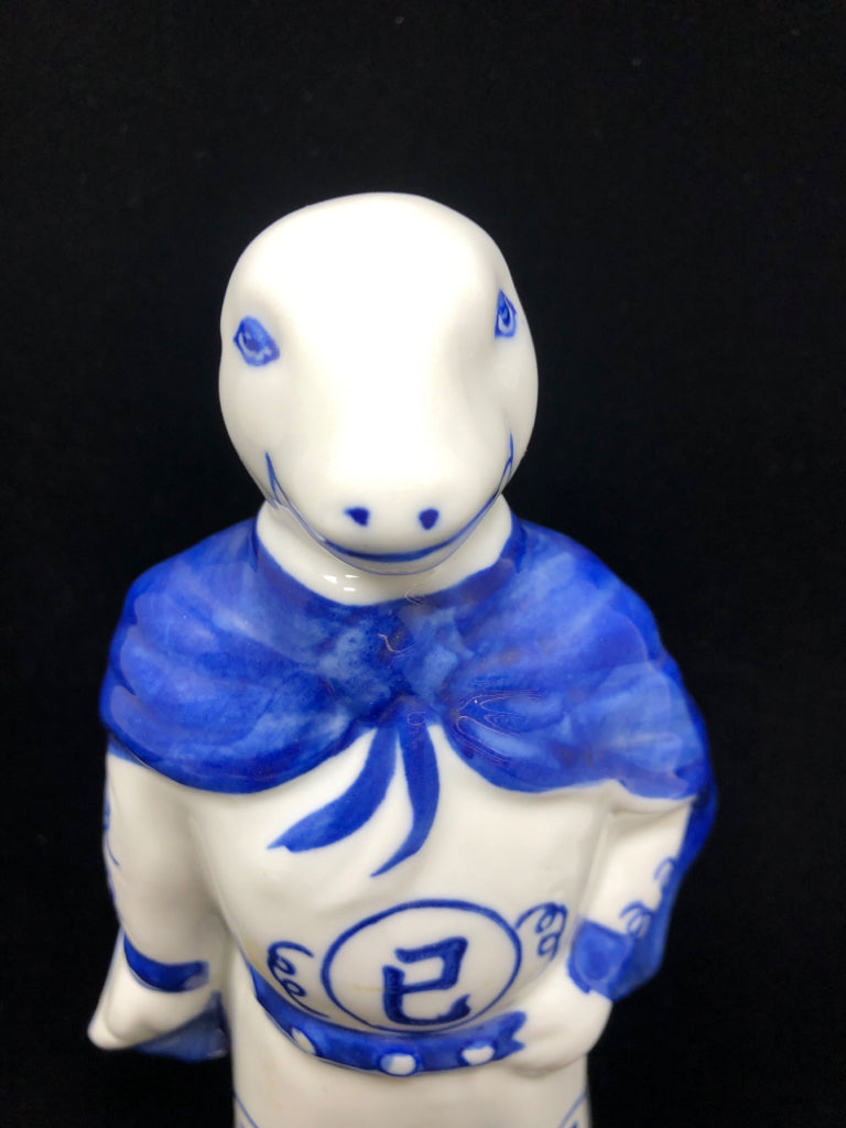 VTG ASIAN SNAKE ZODIAC PORCELAIN FIGURE.