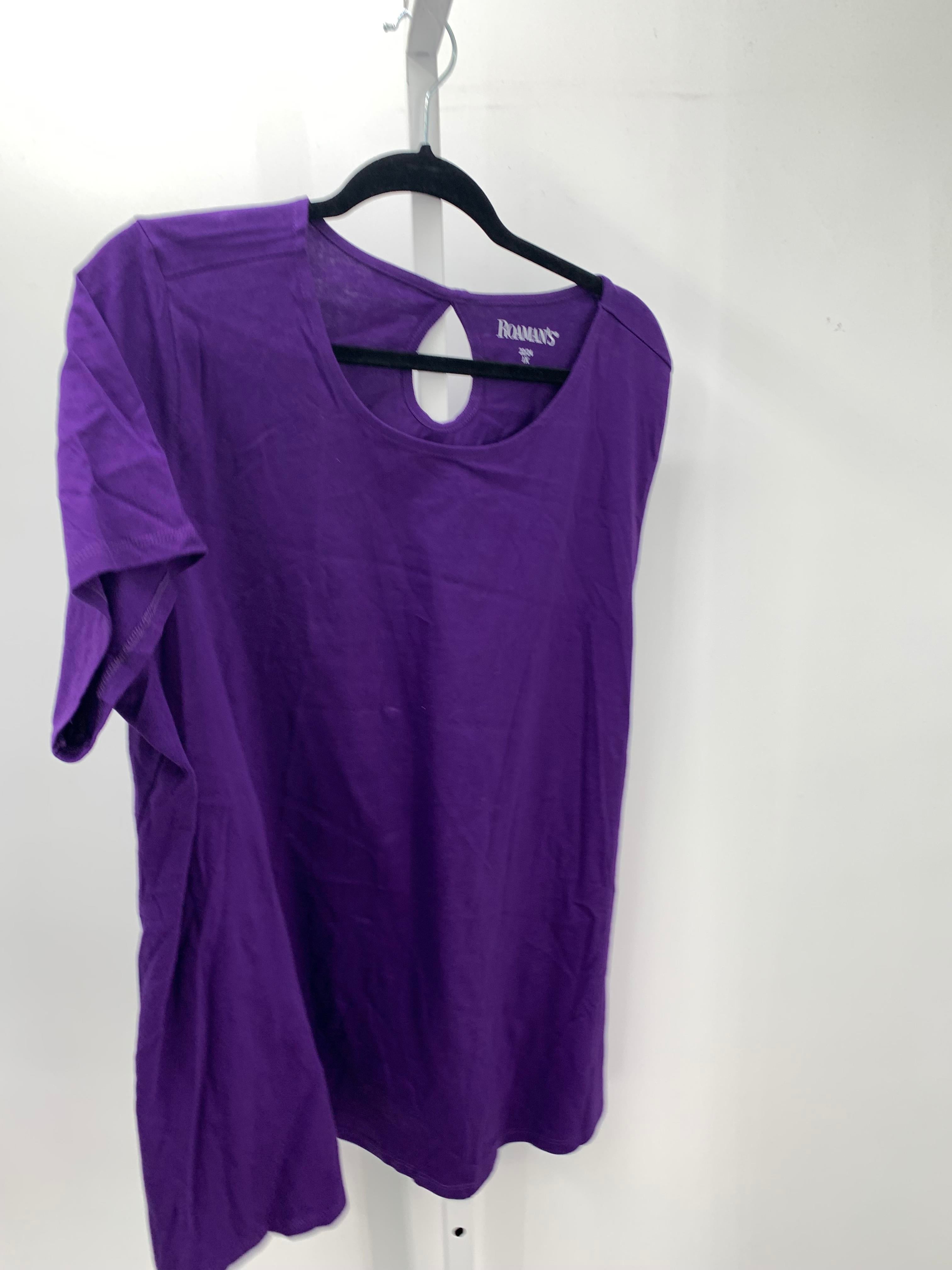 Roaman's Size 1X Womens Short Sleeve Shirt