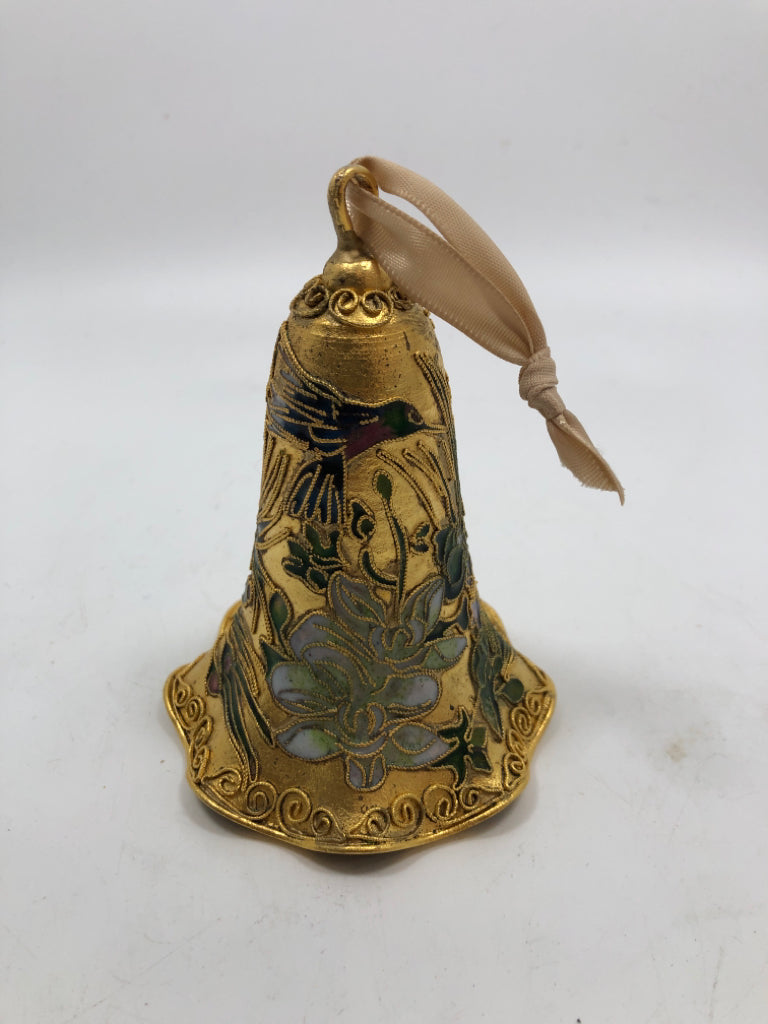 HUMMINGBIRD ENAMEL OVER METAL BELL.