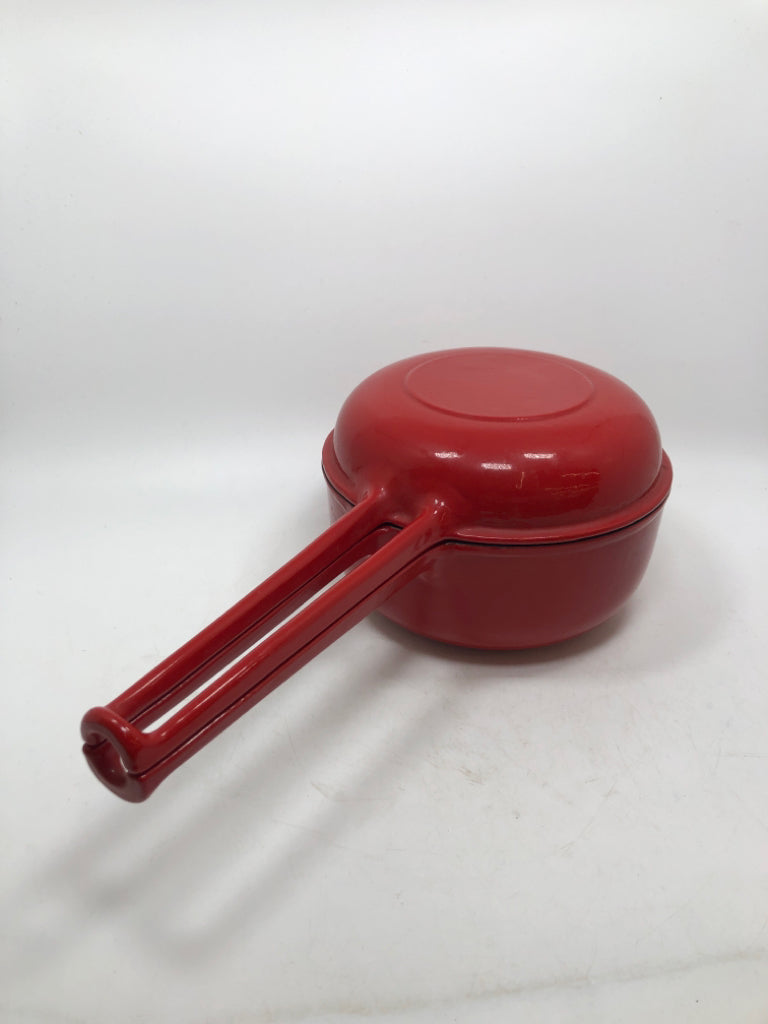 KOBENCAST 2PC CAST IRON SAUCEPAN W/LID.