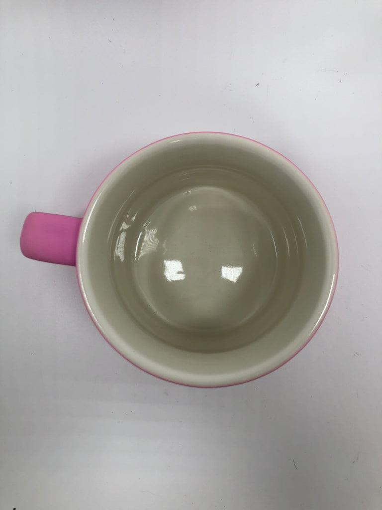 PINK LOVE LOVE LOVE CERAMIC MUG.