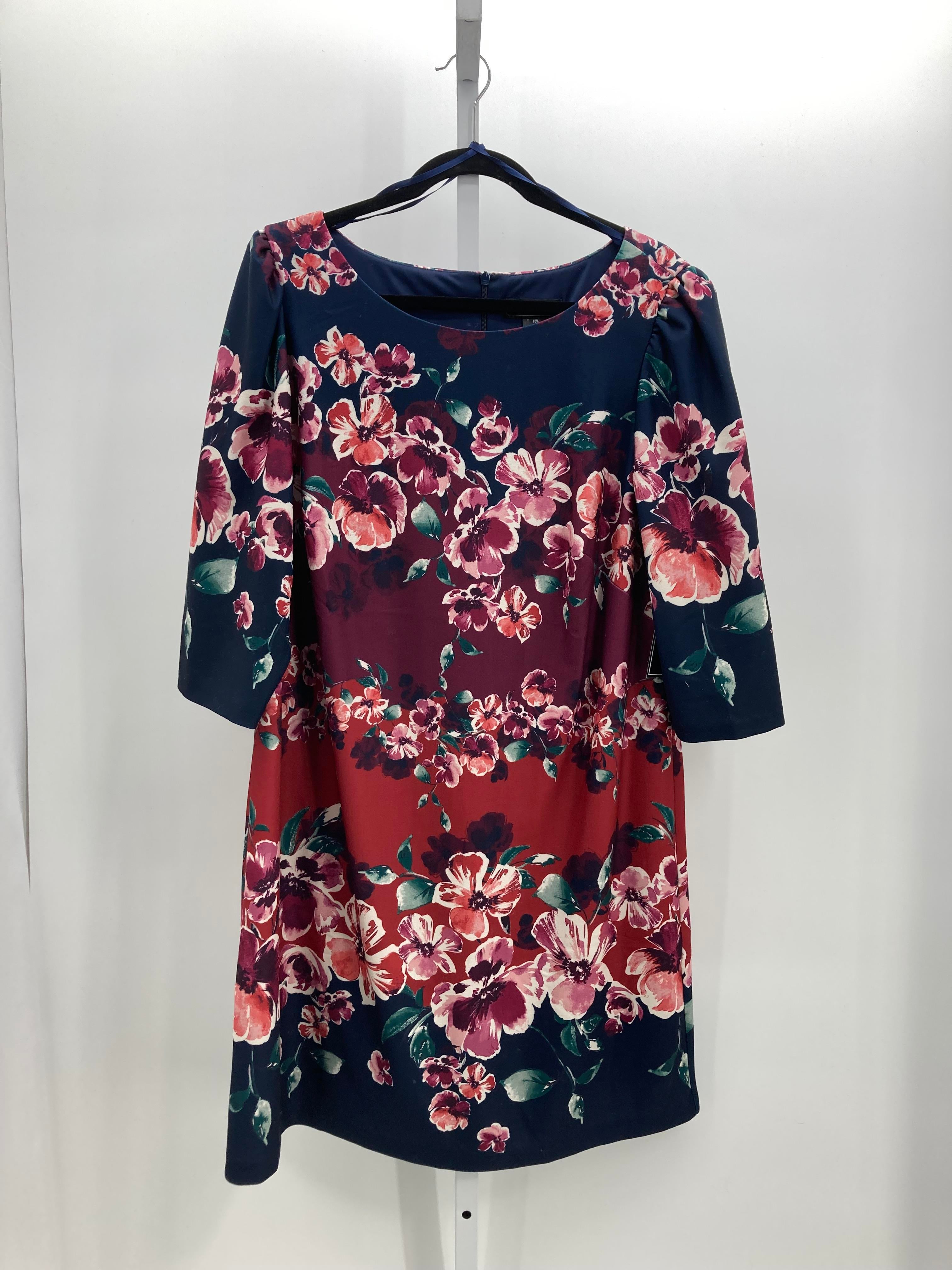 Jessica Howard Size 16 W Womens 3/4 Sleeve Dress