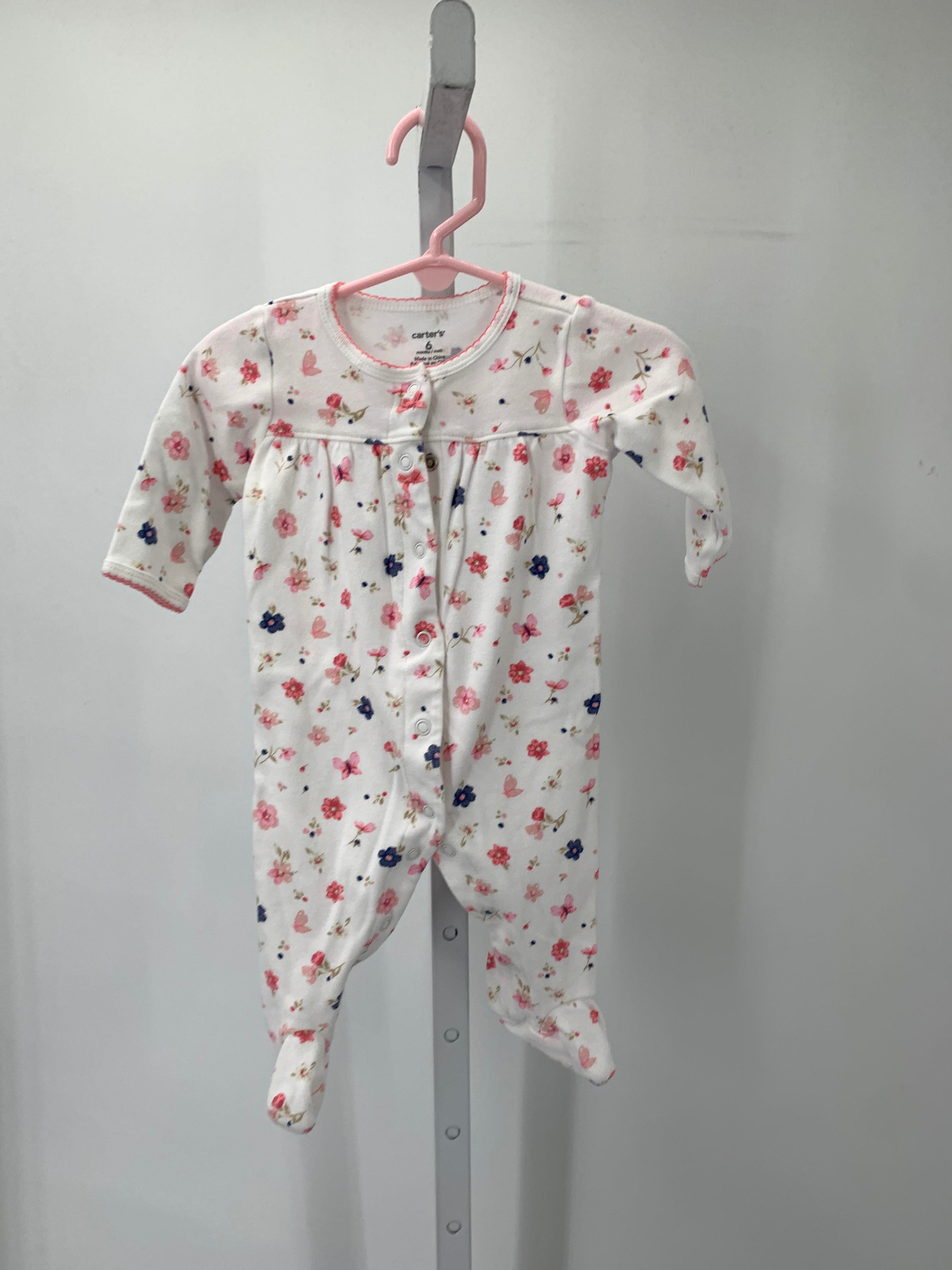 Carters Size 6 Months Girls Long Slv. Romper